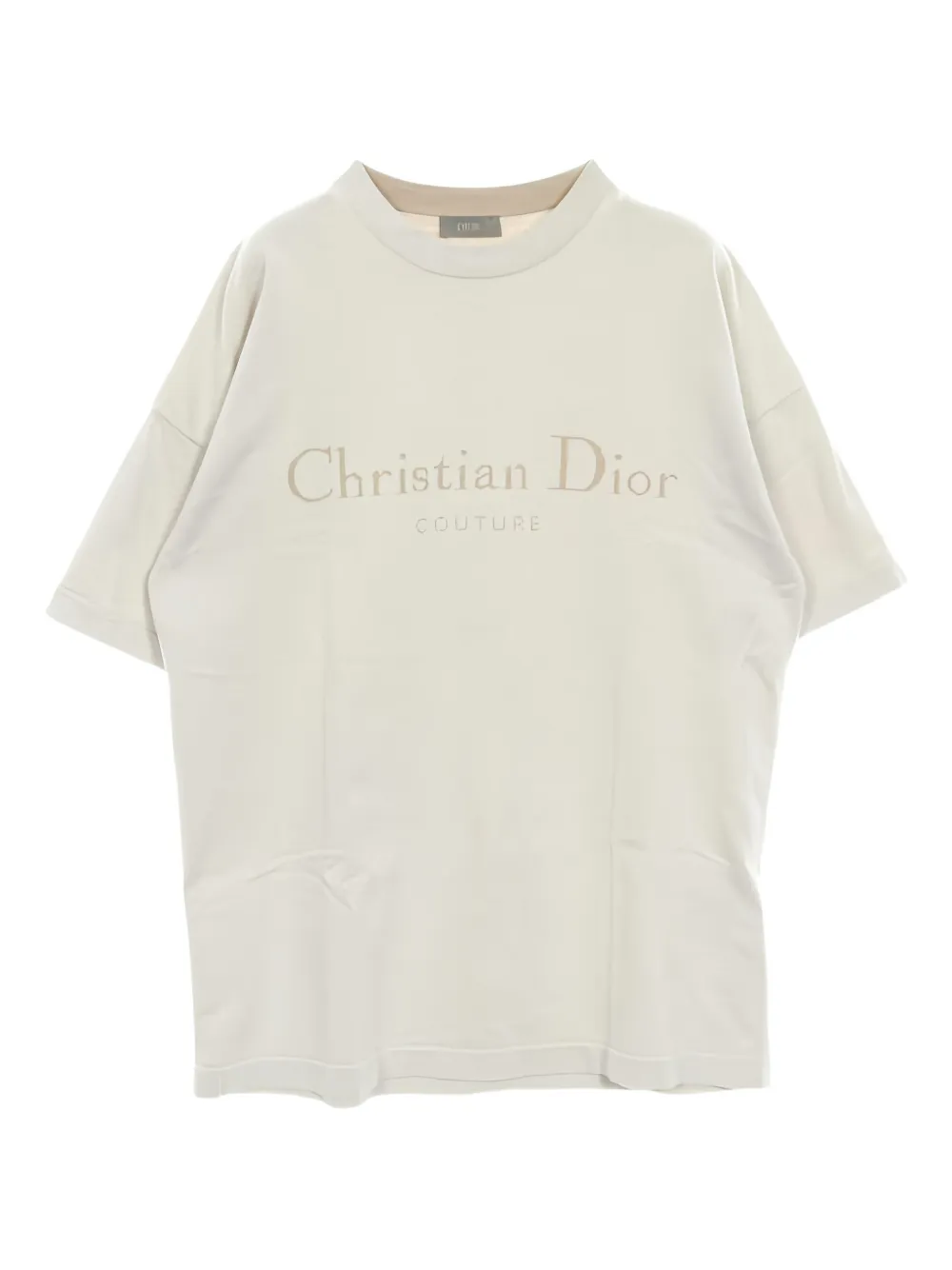 Christian Dior Pre-Owned T-Shirt mit Logo-Print - Nude