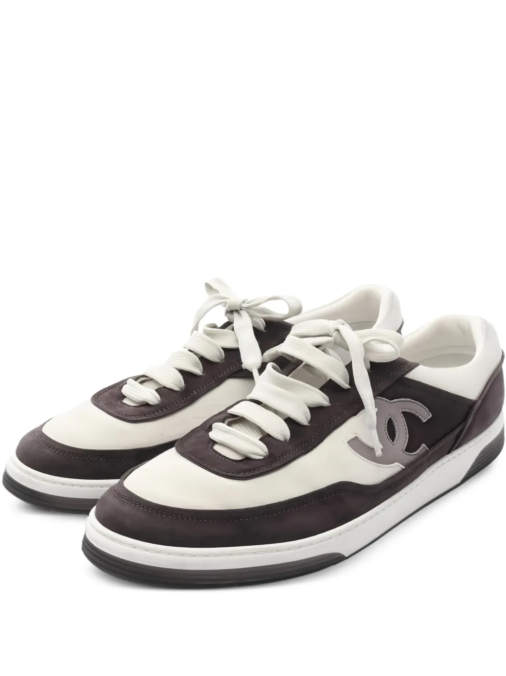 CHANEL Pre-Owned 1986-1988 logo-detail sneakers - Nude