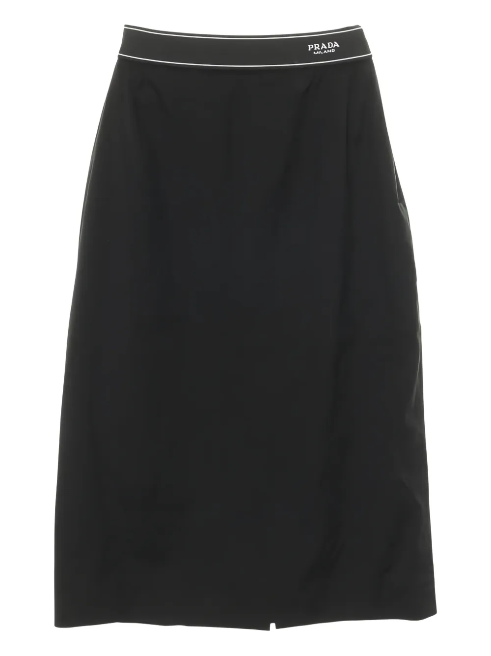 Prada Pre-Owned Gonna con banda logo anni 2000 - Nero