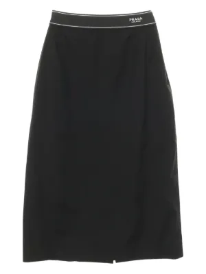 Prada Full Light Re-nylon Skirt | Black | FARFETCH