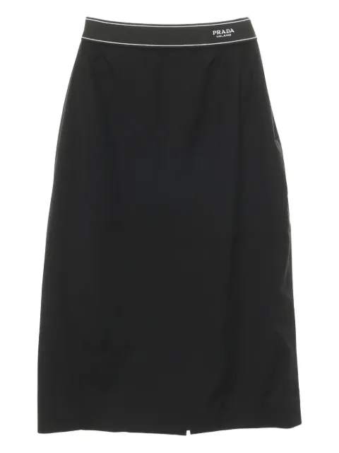 Prada Pre-Owned 2000s logo-waistband skirt