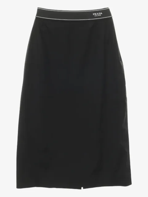 Prada Pre-Owned 2000s logo-waistband skirt