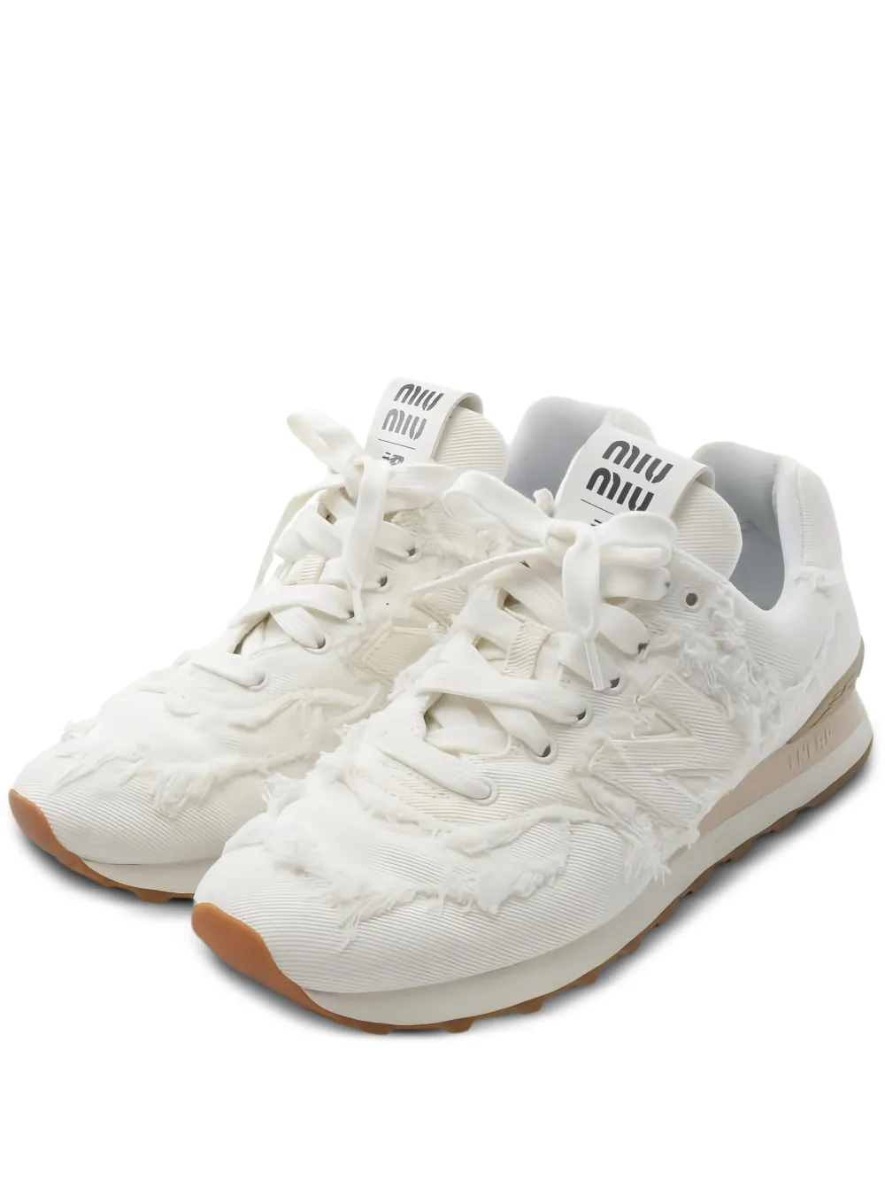 Miu Miu Pre-Owned x New Balance 2010s Sneakers aus Stoff - Weiß