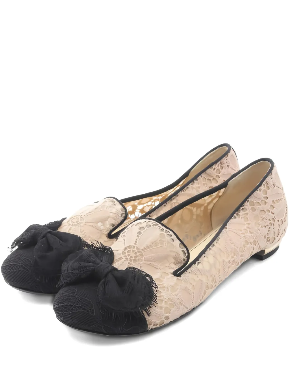 CHANEL Pre-Owned 1986-1988 bow-detail ballet flats - Toni neutri