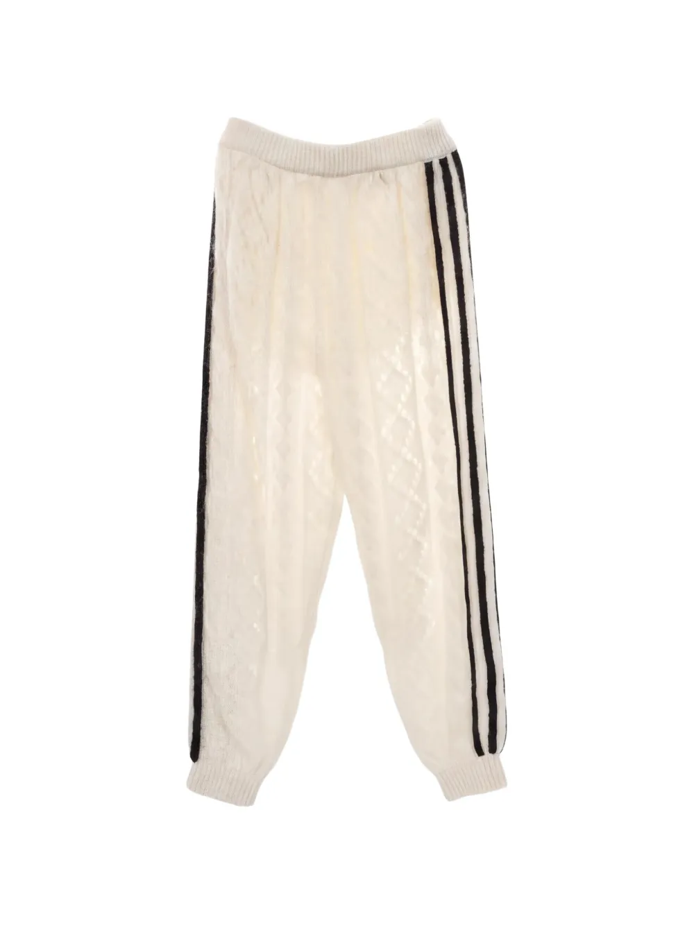 Gucci Pre-Owned x adidas 2010s cable-knit track pants - Toni neutri