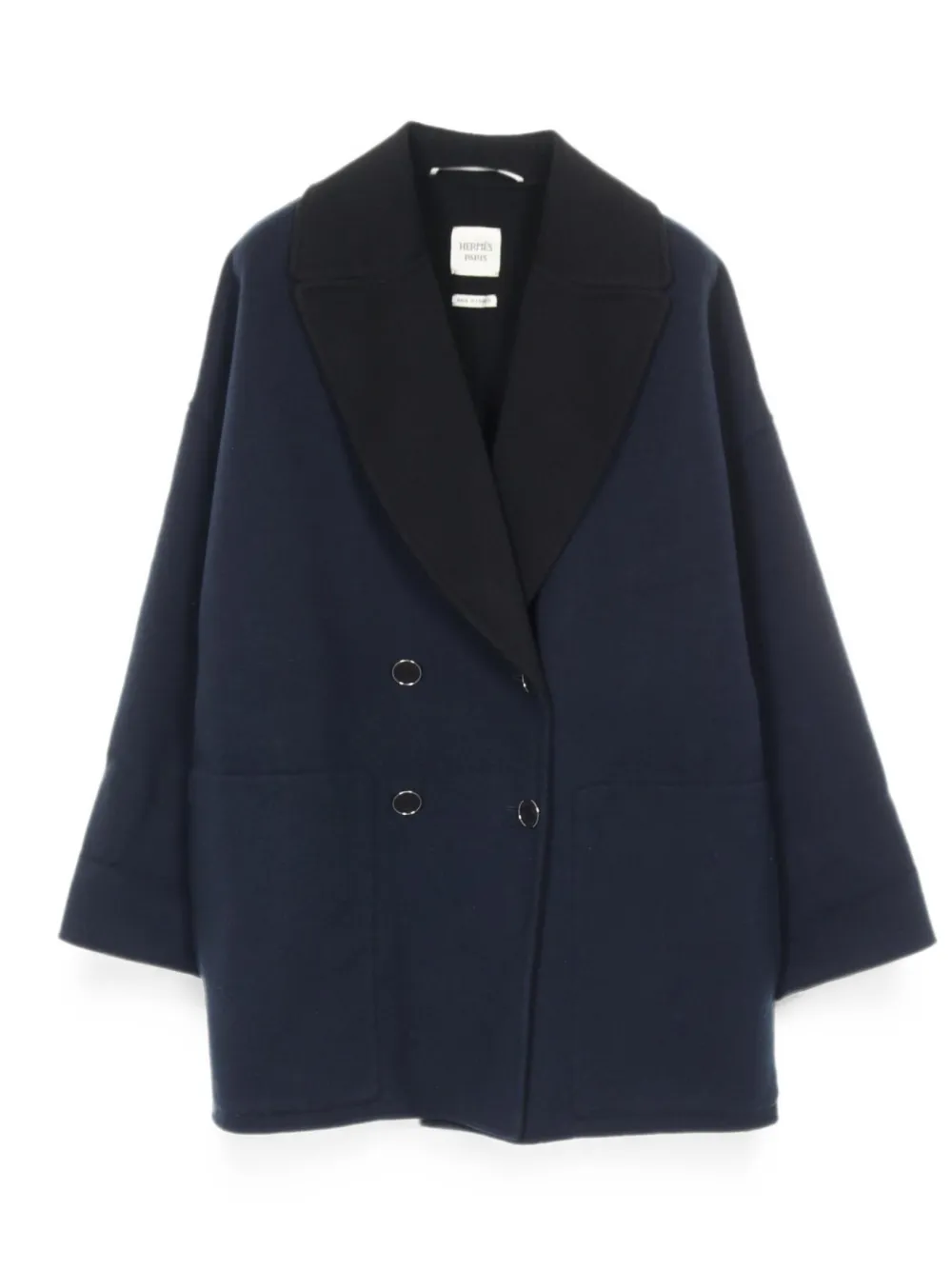Hermès Pre-Owned 2010s Serie button coat - Blue