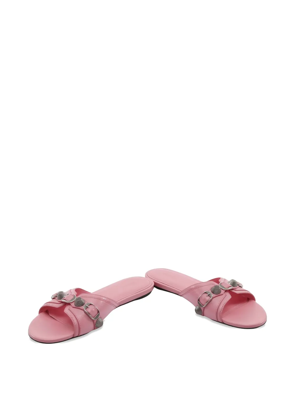 Balenciaga Pre-Owned 10s buckle-detail slides - Roze