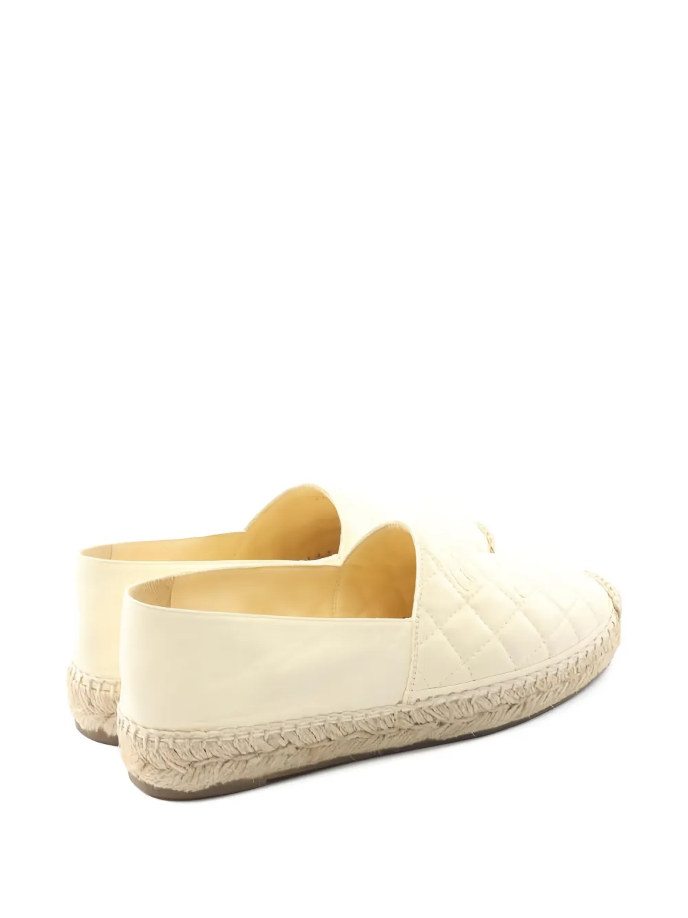 CHANEL Pre-Owned 1986-1988 quilted leather espadrilles - Beige