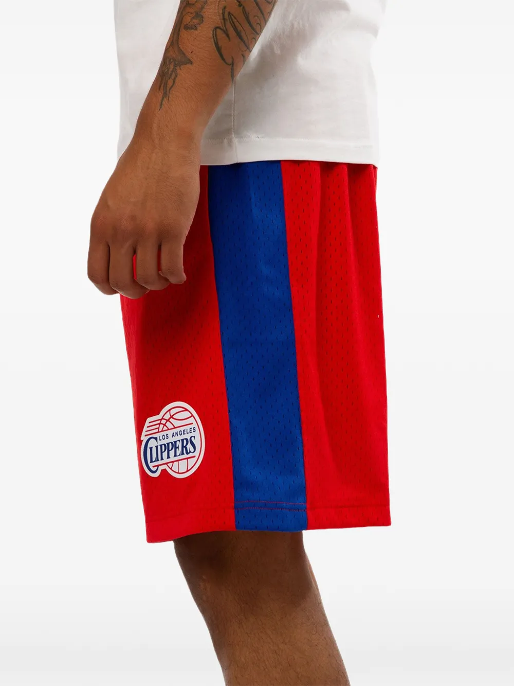 Mitchell & Ness x NBA Los Angeles Clippers trainingsshorts Rood