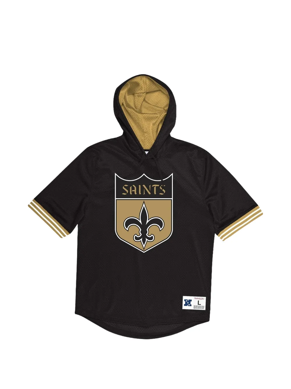 Mitchell & Ness x NFL Felpa New Orleans Saints Unbeaten con cappuccio - Nero