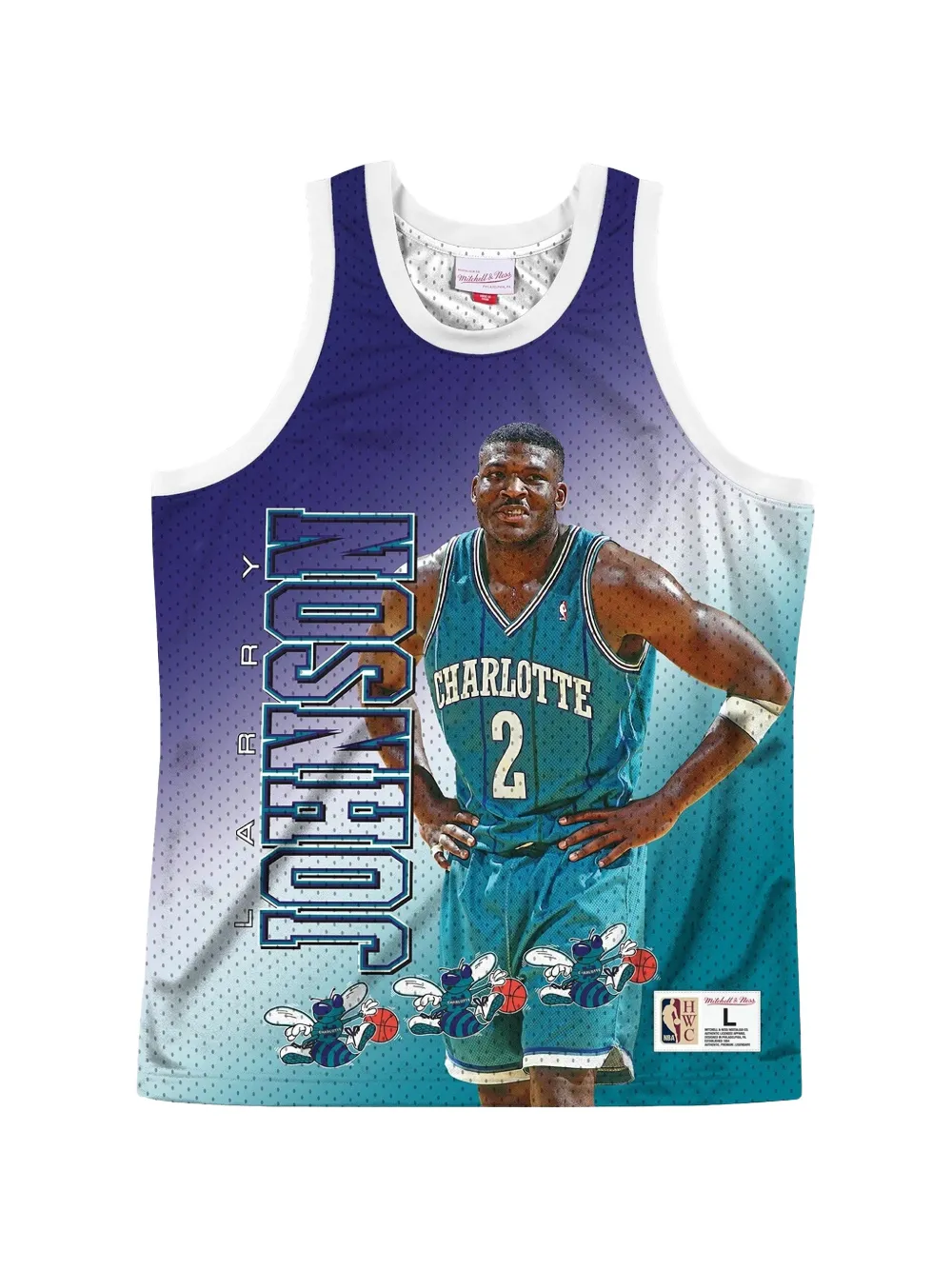 Mitchell & Ness T-shirt Larry Johnson - Blu