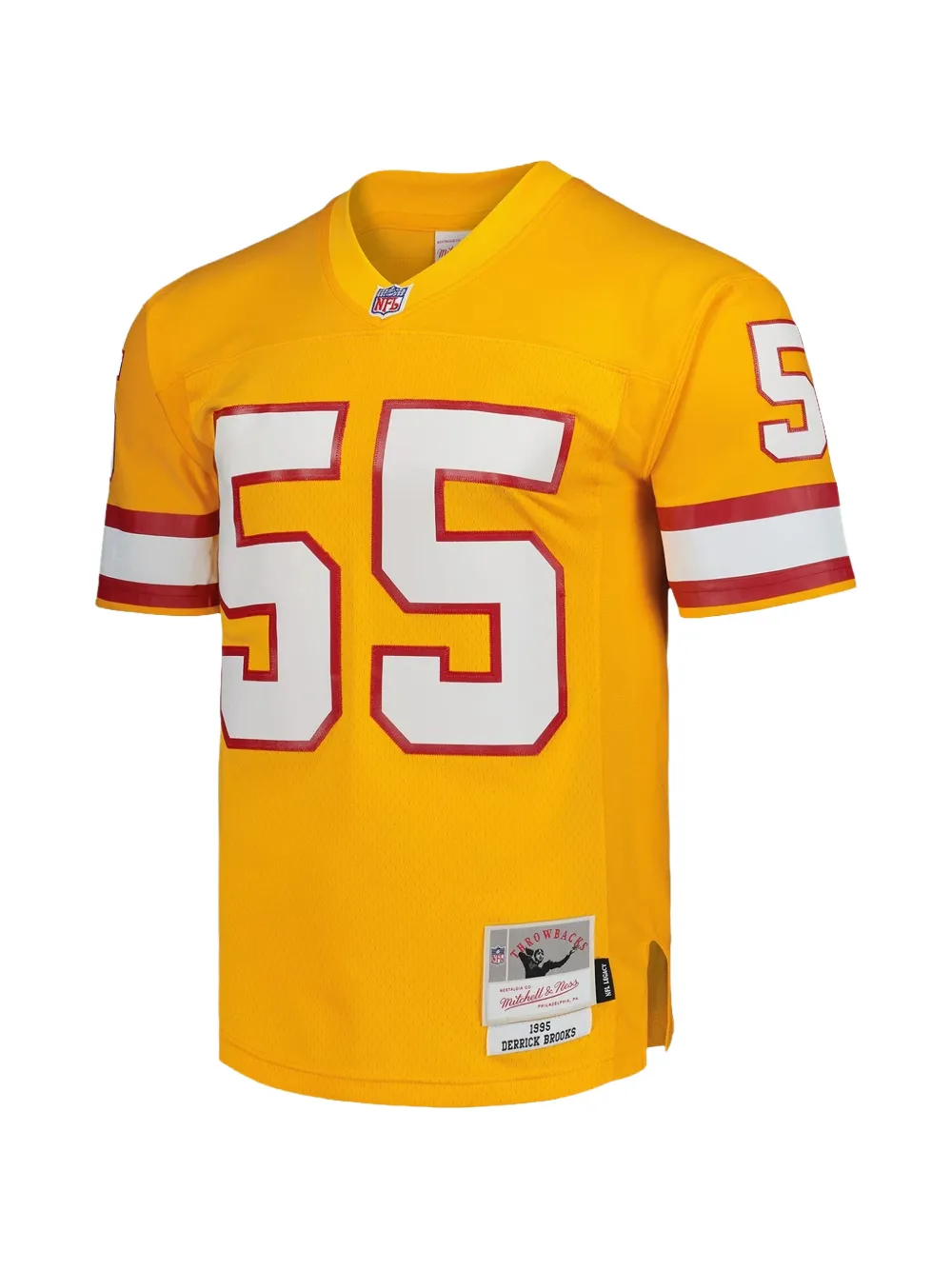 Mitchell & Ness x NFL Derrick Brooks Legacy 1995 Tampa Bay Buccaneers T-shirt Geel