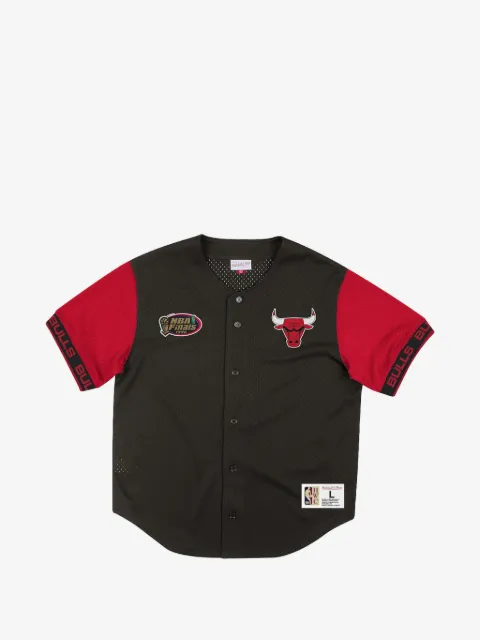 Mitchell & Ness x NBA Chicago Bulls mesh button-front shirt