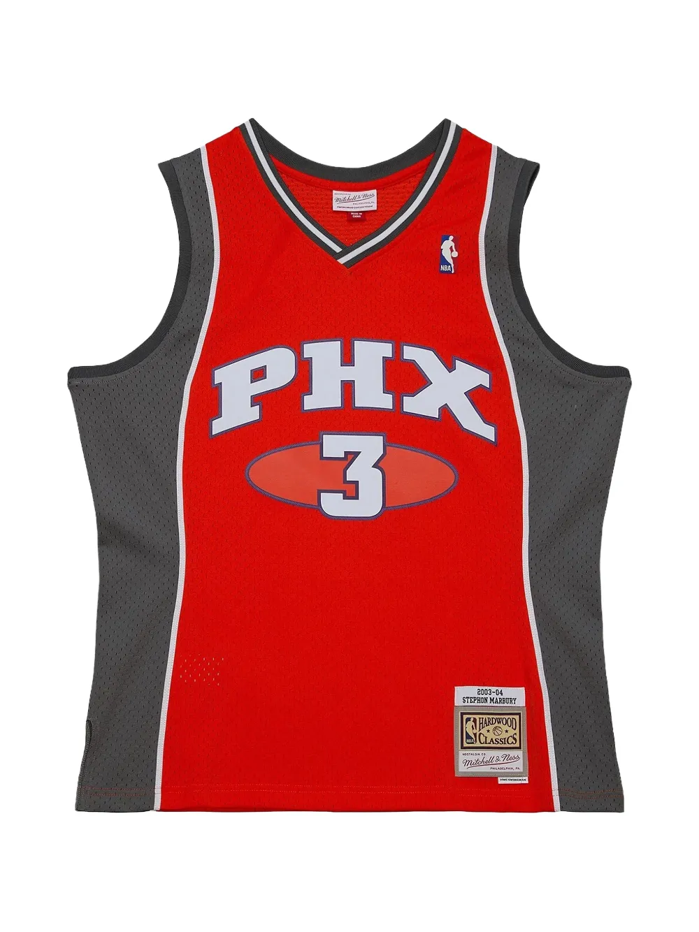 Mitchell & Ness T-shirt Stephon Marbury con scollo a V - Arancione
