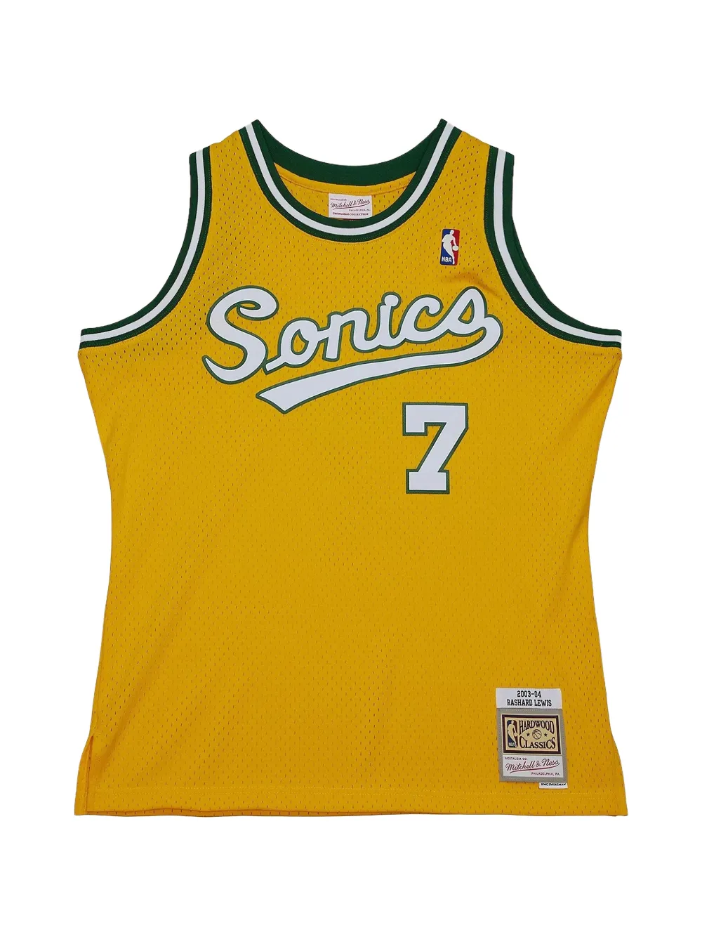 Mitchell & Ness Top Seattle SuperSonics 2003-04 Rashard Lewis Hardwood Classics - Giallo