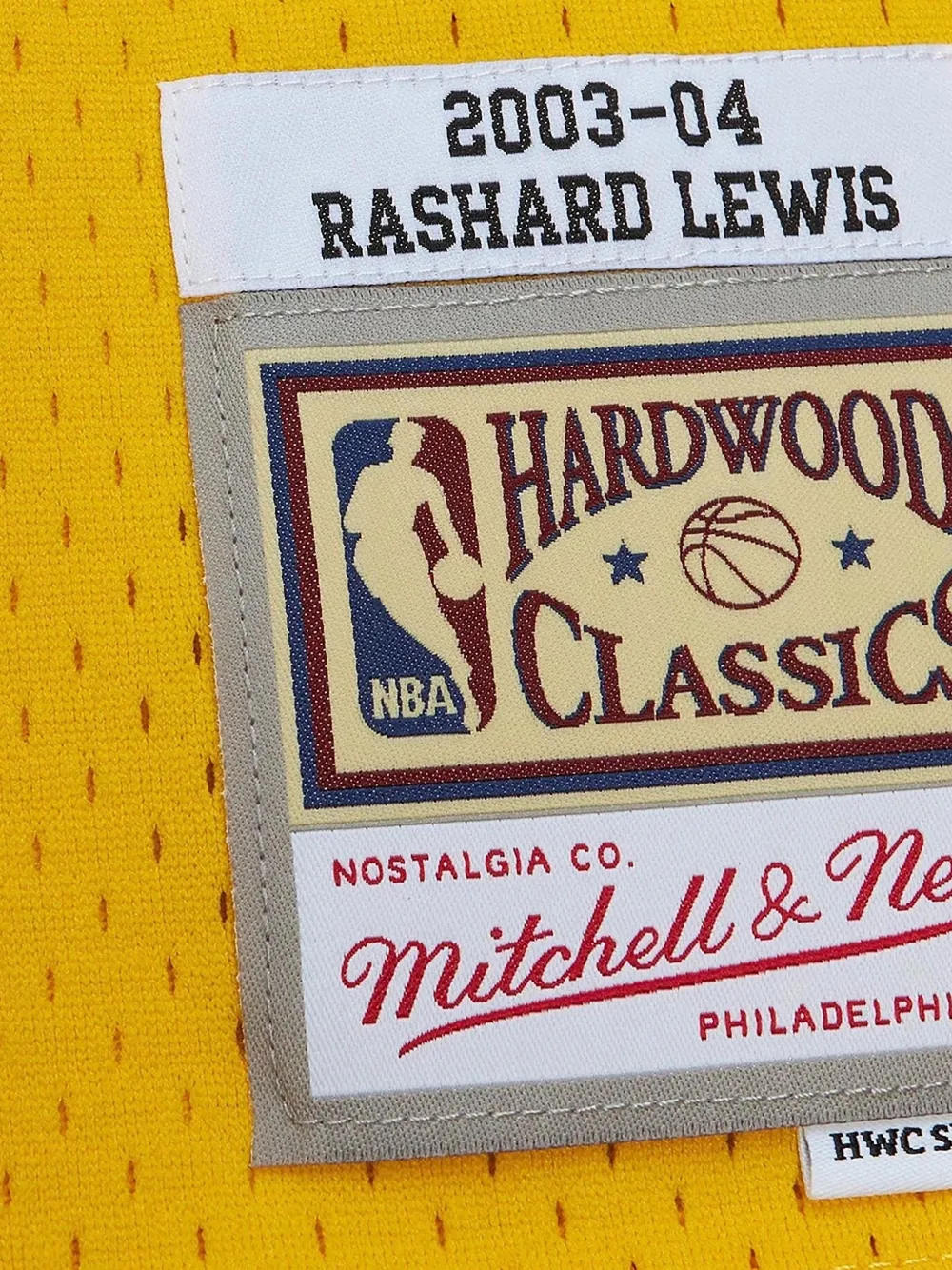 Mitchell & Ness Seattle SuperSonics 2003-04 Rashard Lewis Hardwood Classics gilet Geel