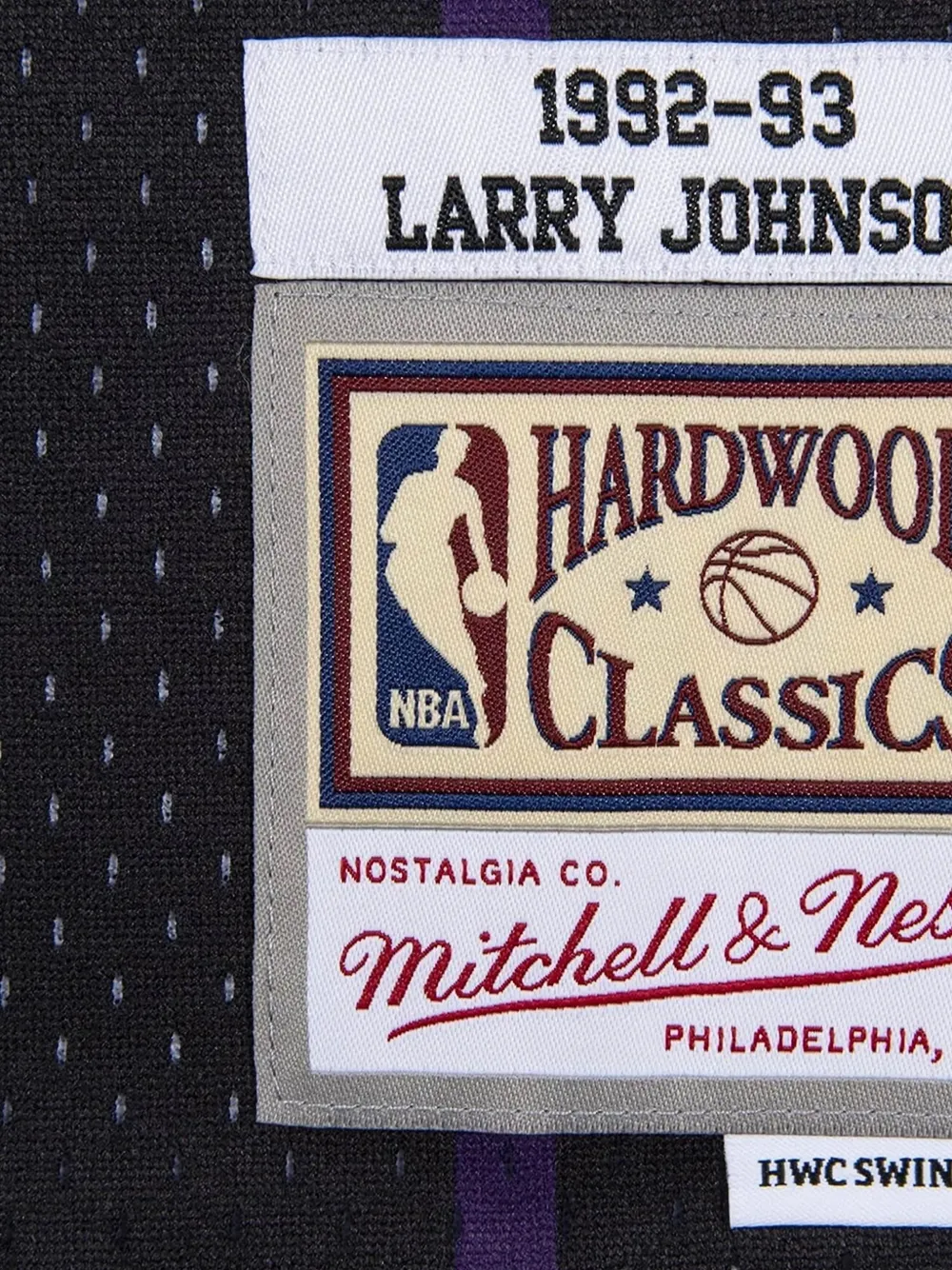 Mitchell & Ness Hornets Larry Johnson Reload gilet Zwart