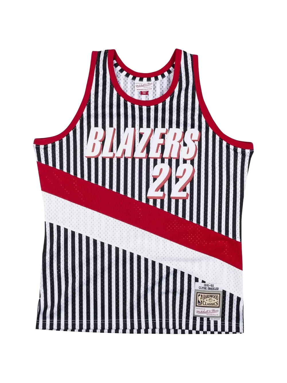 Mitchell & Ness x NBA Gilet a righe Clyde Drexler - Nero