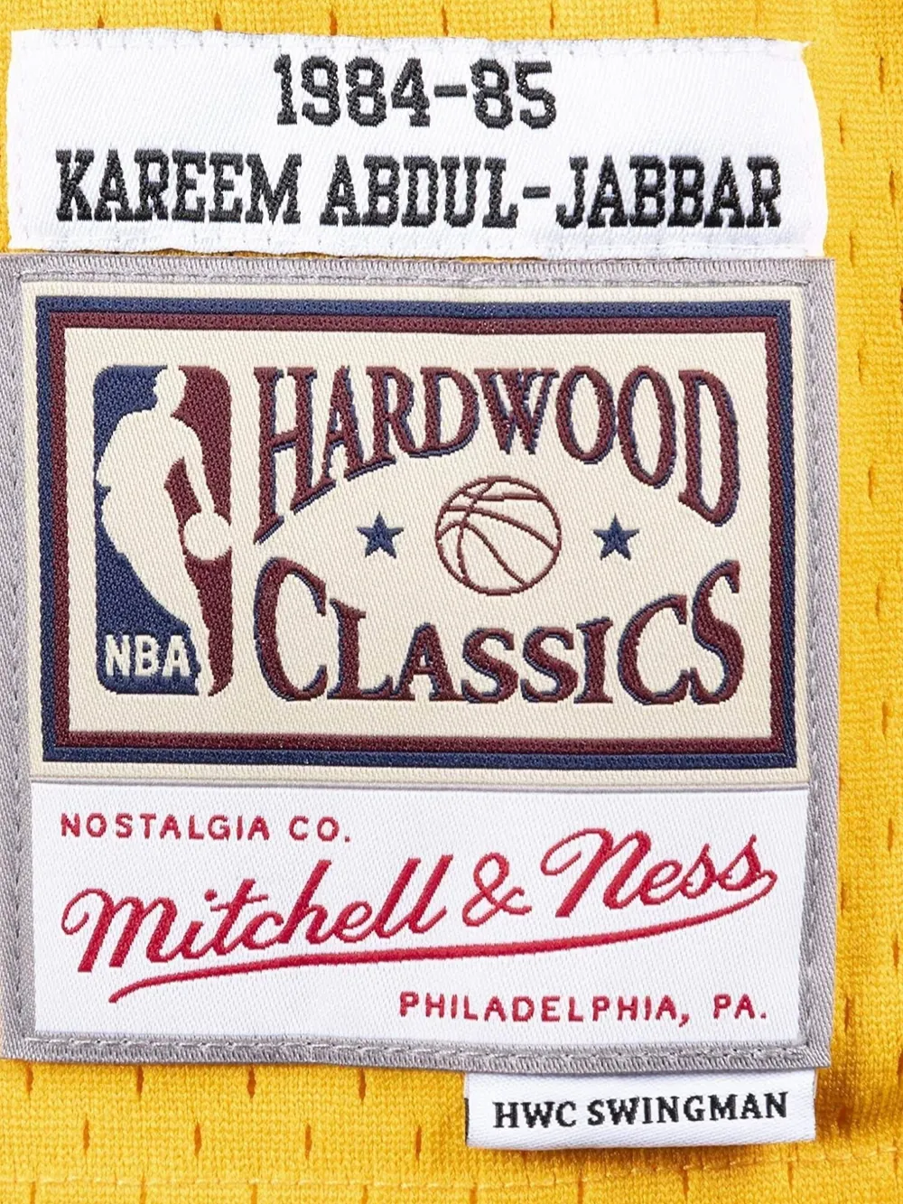 Mitchell & Ness x NBA Los Angeles Lakers Abdul-Jabbar Swingman jersey Geel