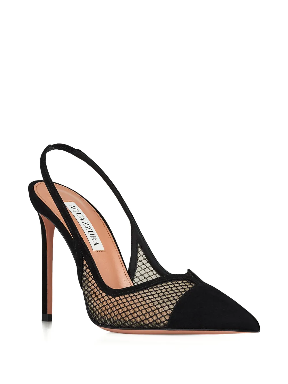 Aquazzura Gia mesh heeled sandals Zwart