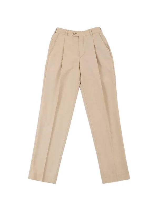 Bettter Upcycled Pleated Trousers in Neutrals