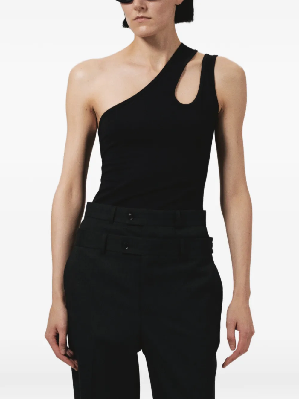 BETTTER one-shoulder tank top - Nero