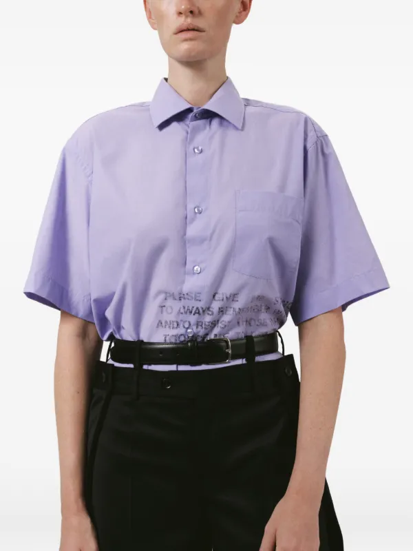 Bettter Printed Short-sleeved Shirt in Purple
