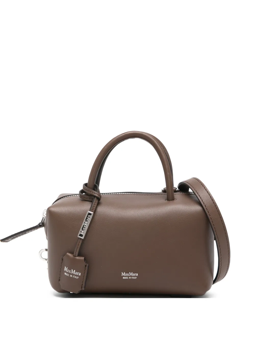 Max Mara Borsa tote con battente - Marrone