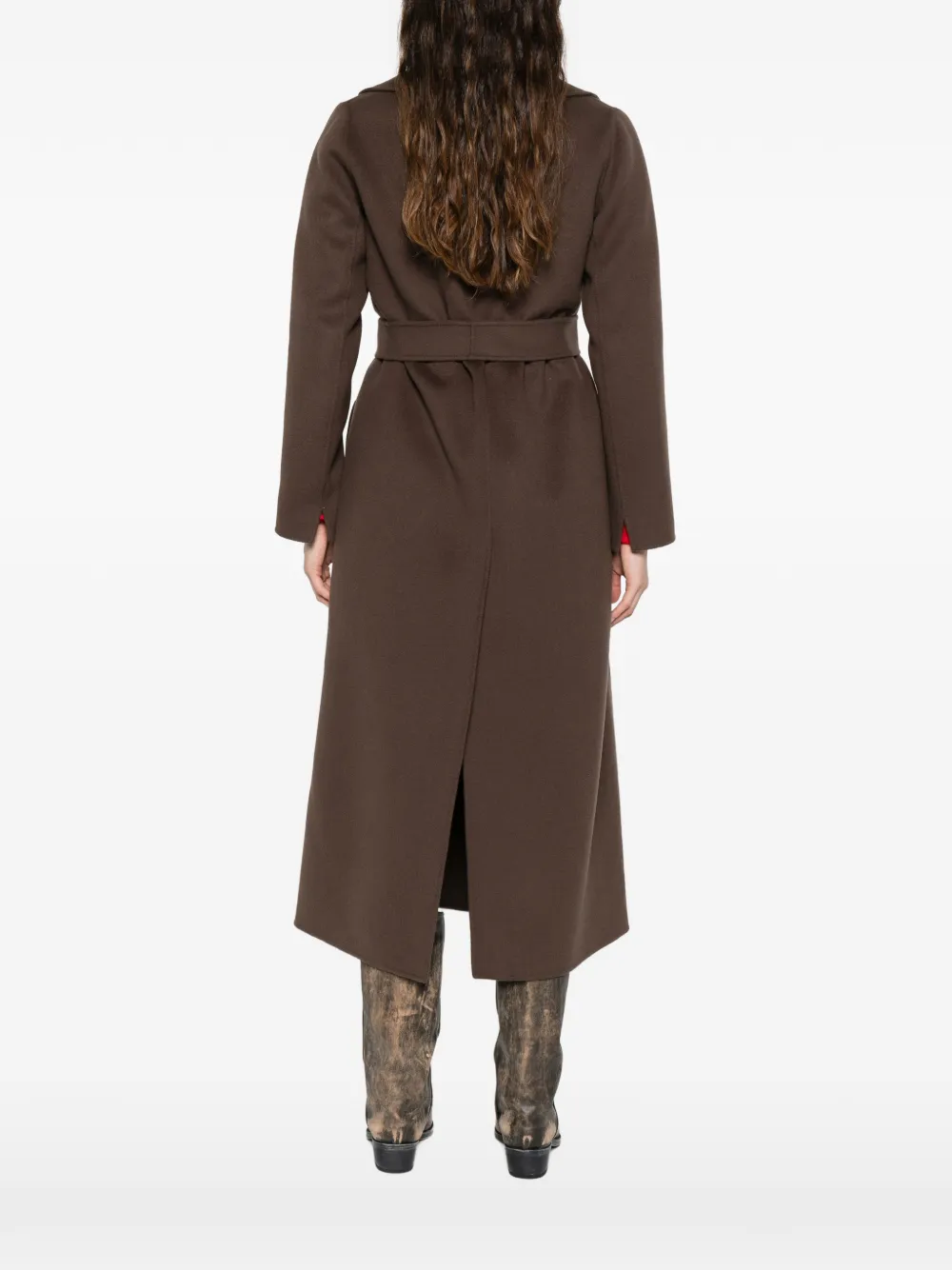 'S Max Mara Poldo jas met ceintuur Bruin
