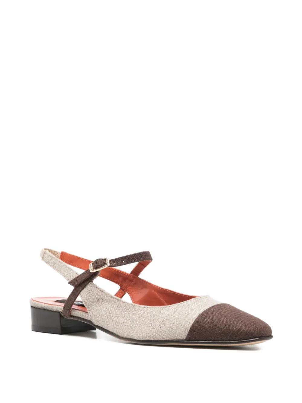 Carel Paris Oceano cap-toe flat pumps Beige