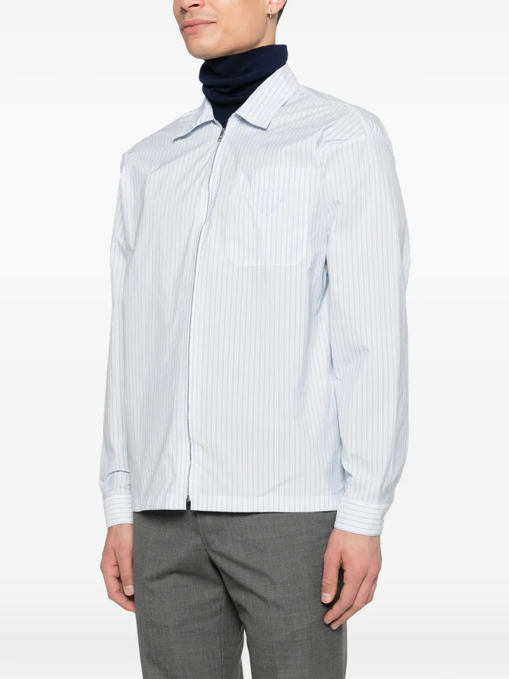 Prada Re-Nylon overhemd met rits Wit