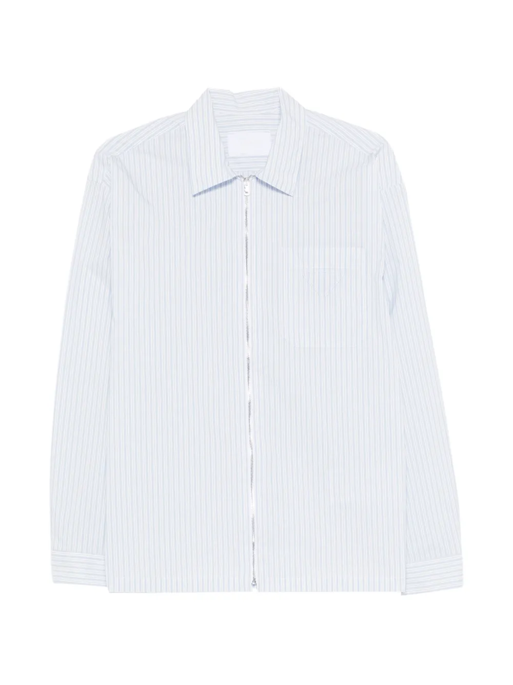Prada striped zip-up shirt - Bianco