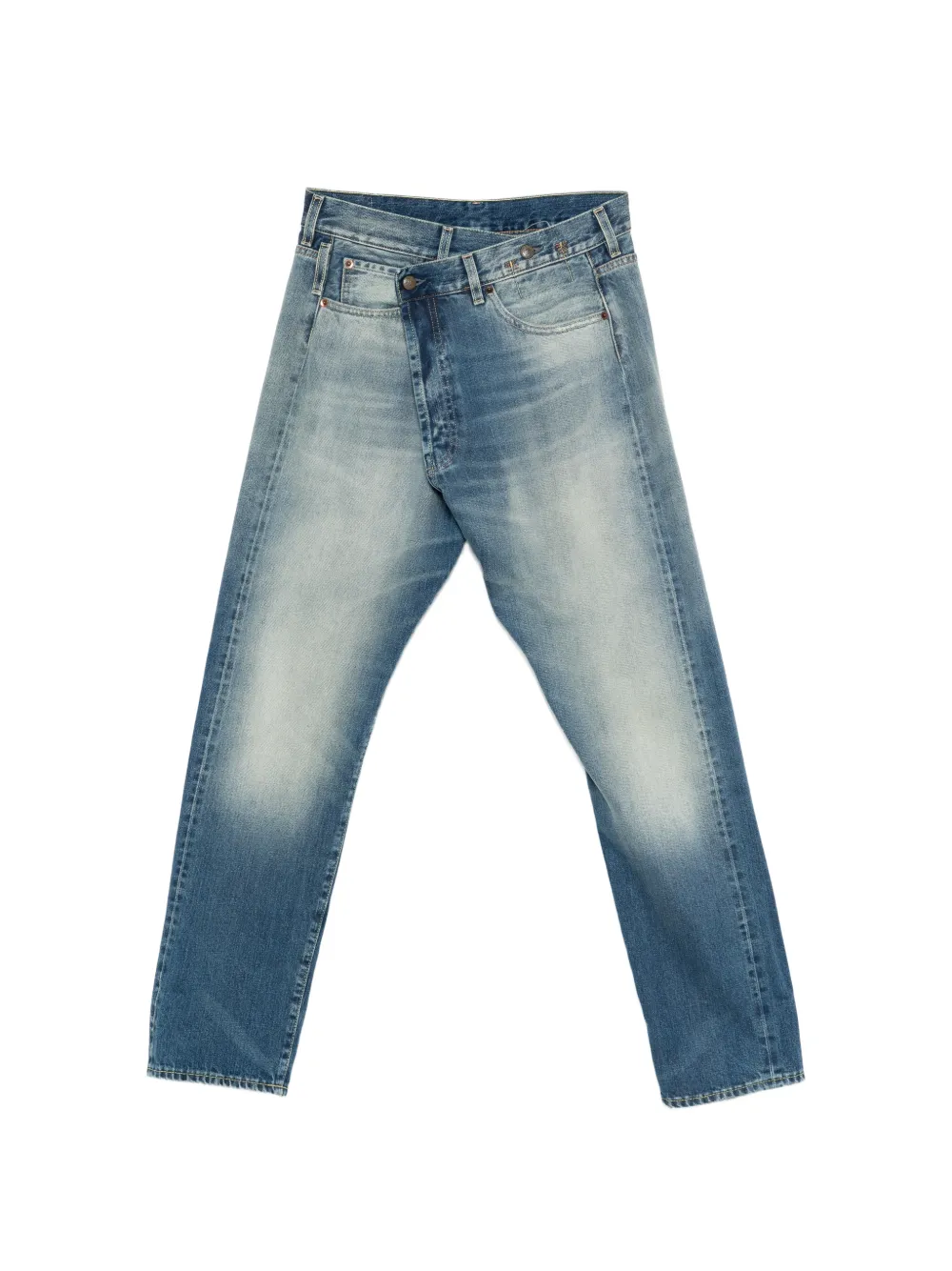 R13 crossover-waistband jeans - Blu