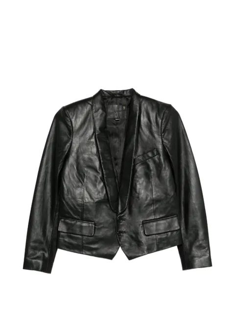 R13 Shrunken shawl-collar leather blazer
