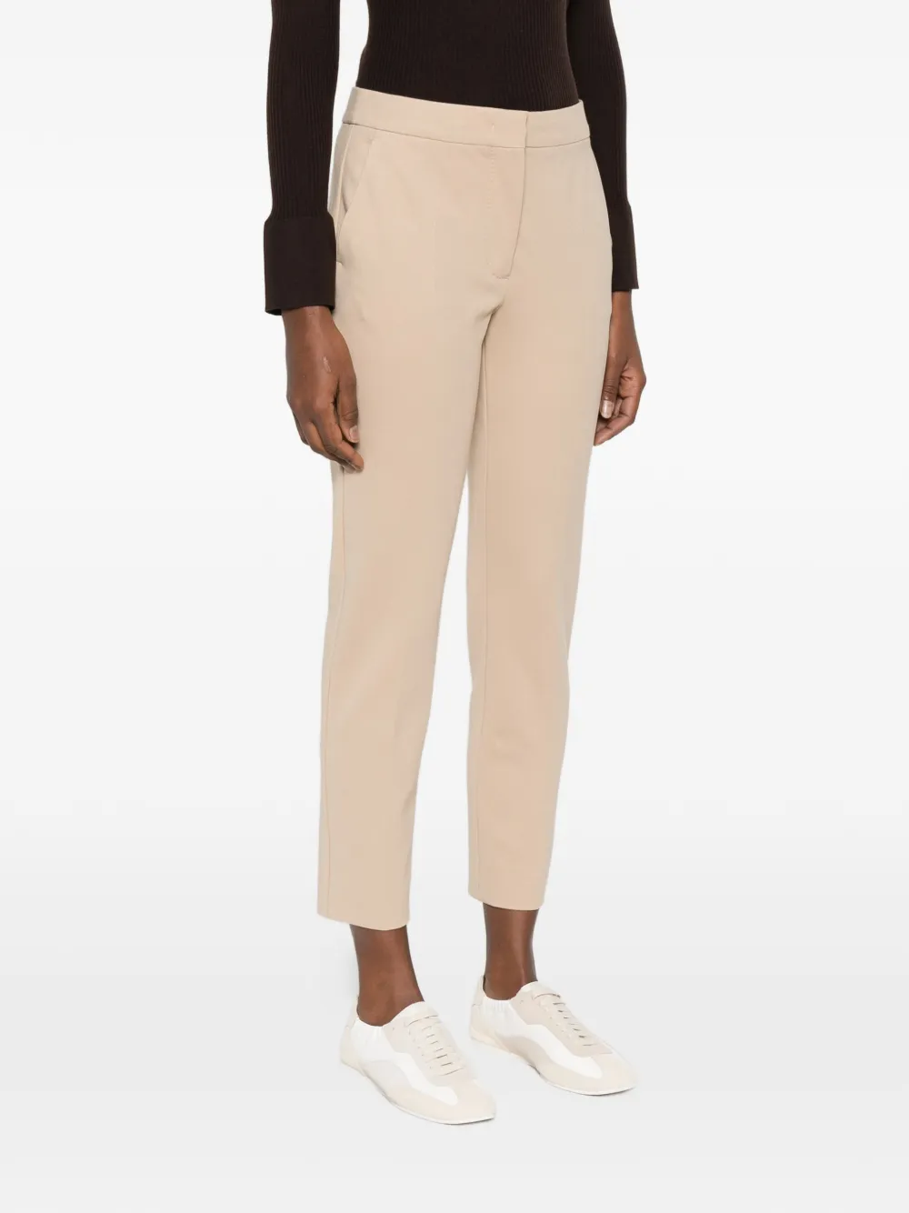  Max Mara Pegno Cropped Trousers - Neutrals 