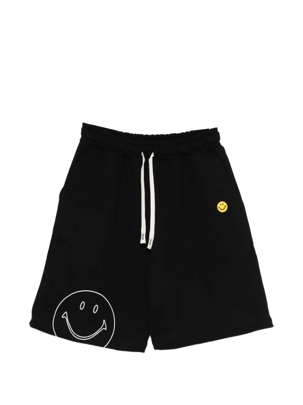 Joshua Sanders x Smiley logo-detail track shorts - Nero