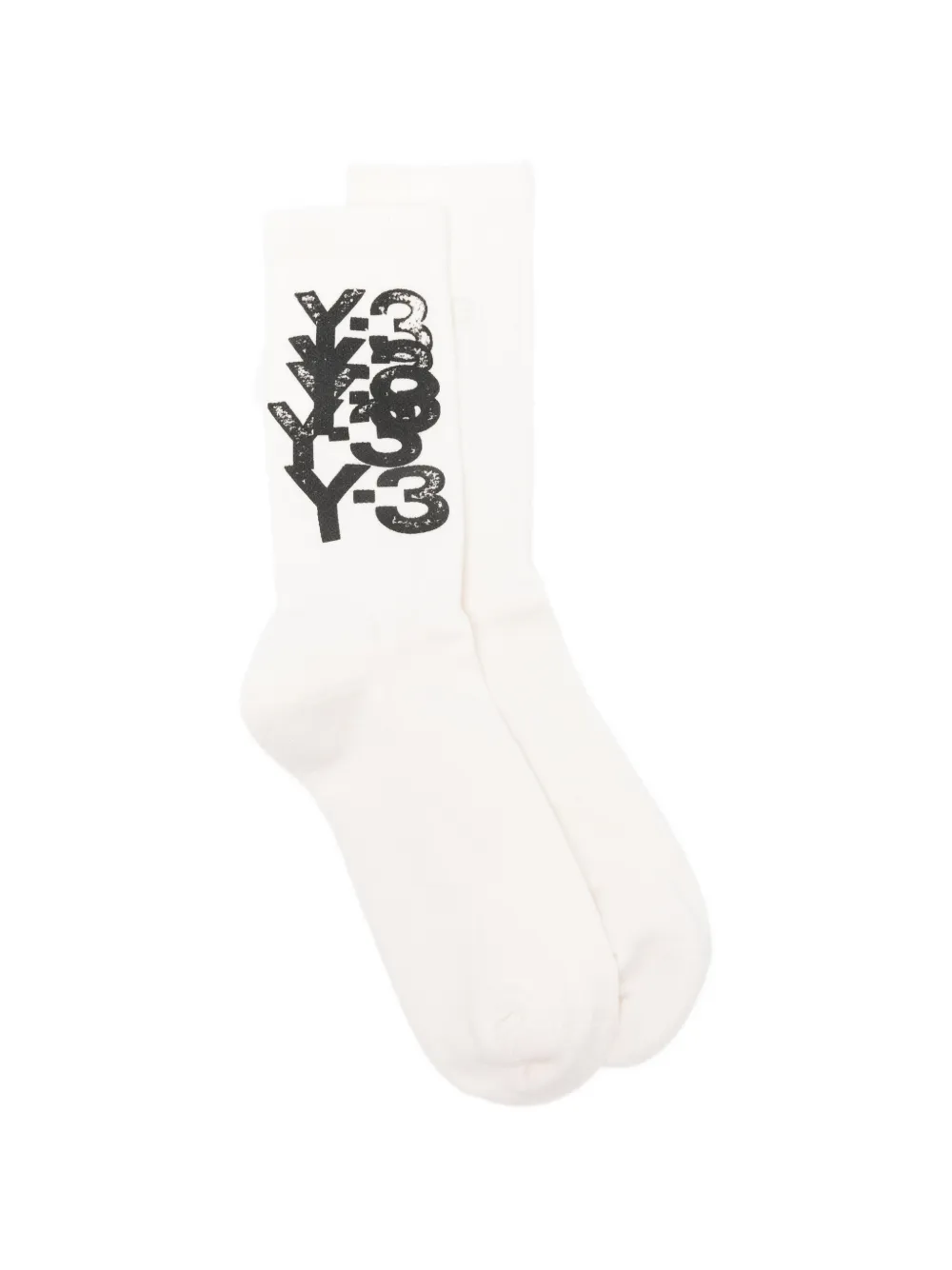 Y-3 logo-deatil socks - Weiß