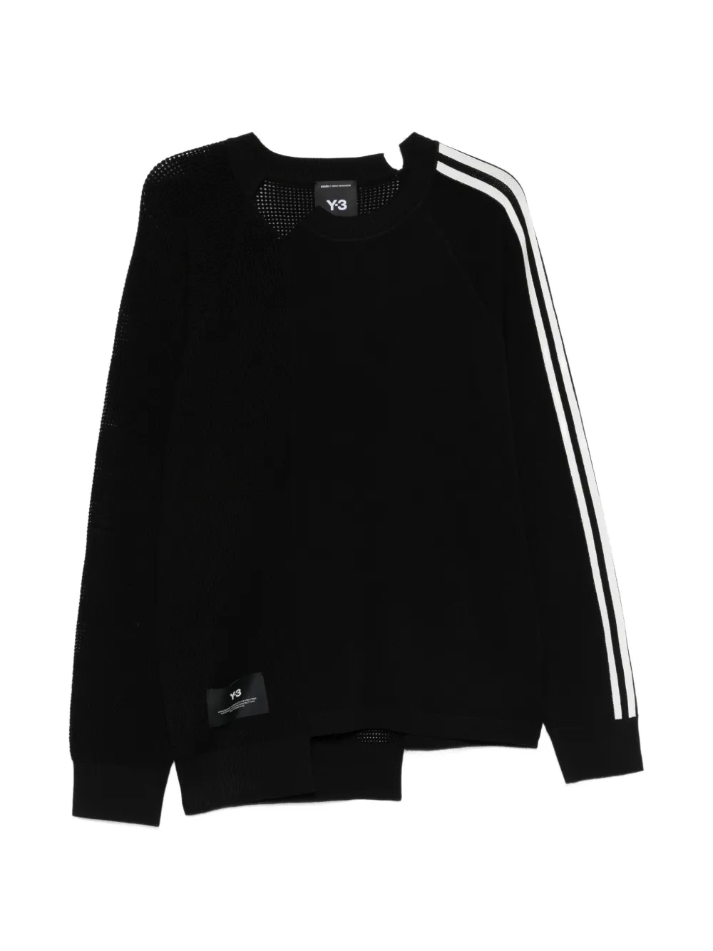Y-3 three-stripe sweater - Nero