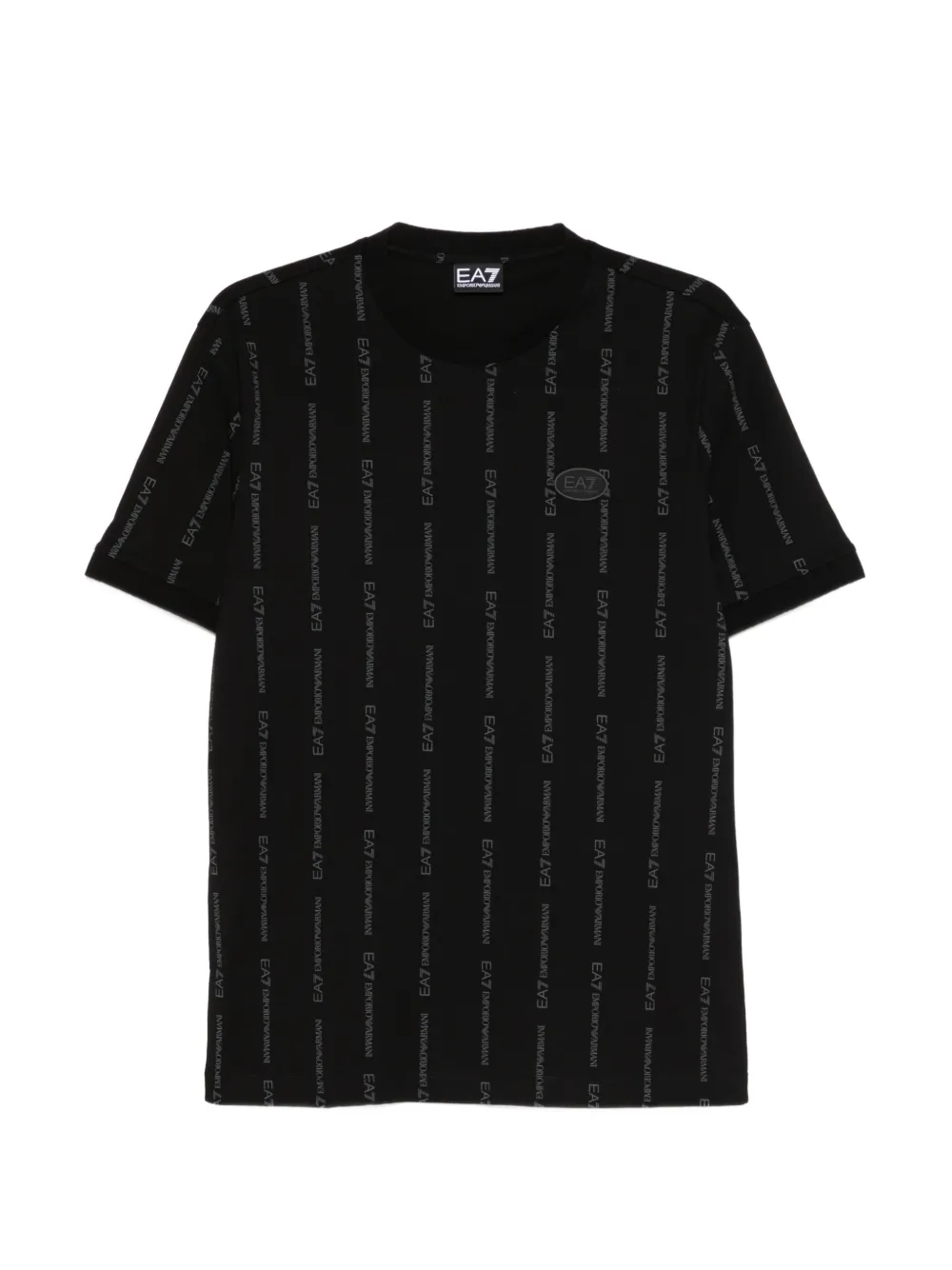 Ea7 Emporio Armani logo-pattern T-shirt - Nero