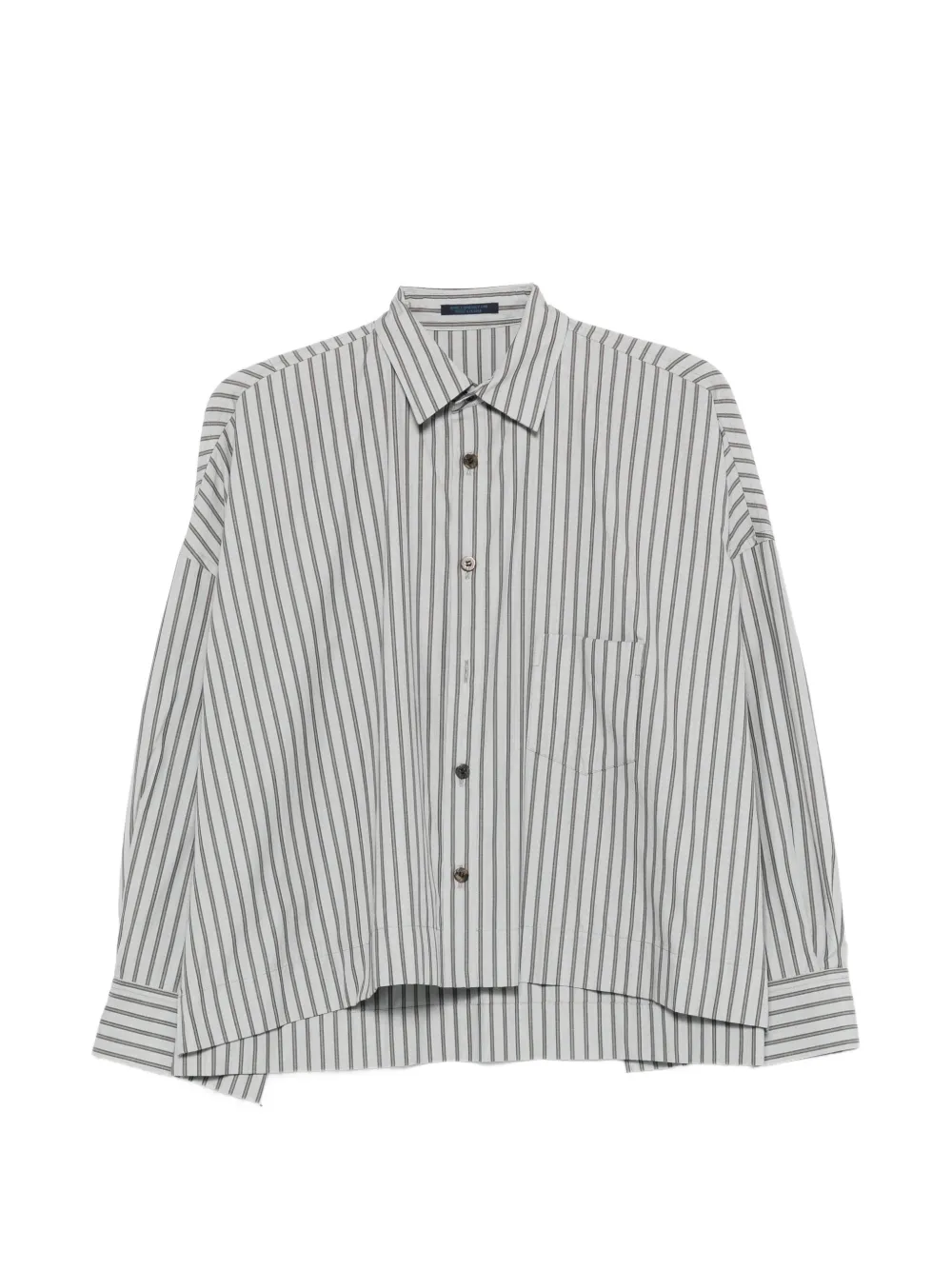 Yohji Yamamoto striped button shirt - Grigio