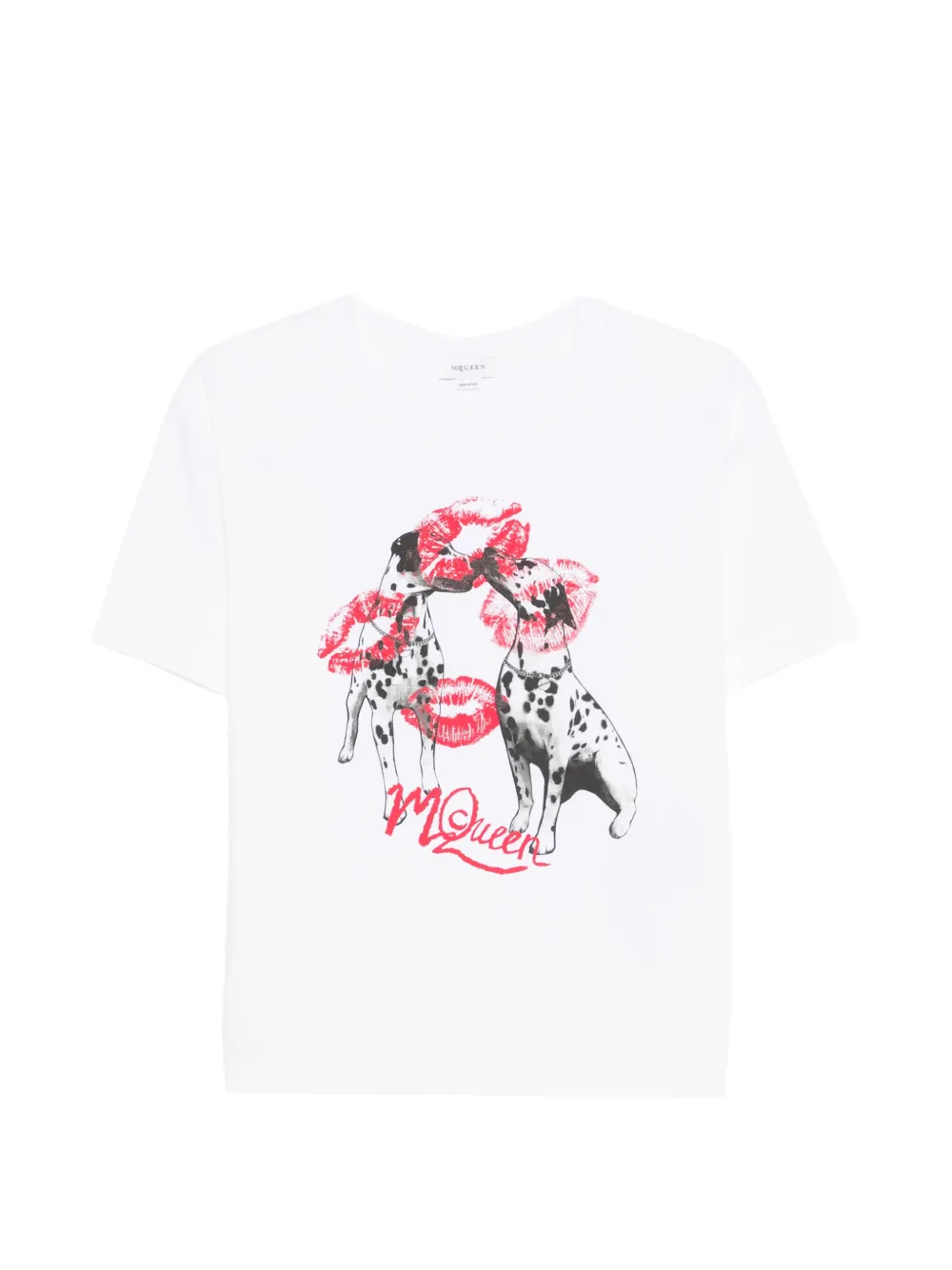 Alexander McQueen dalmatian-print T-shirt - Bianco