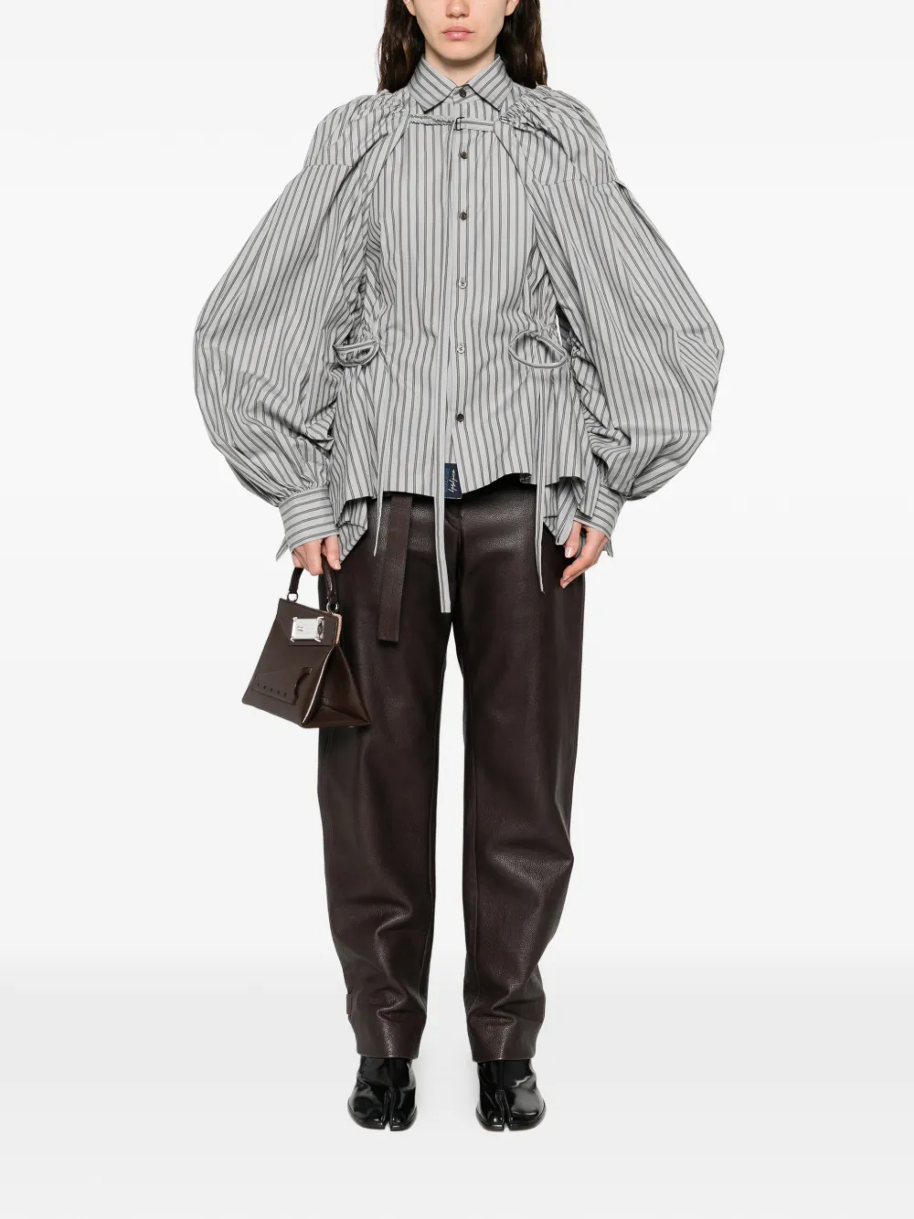 Yohji Yamamoto striped shirt - Grijs