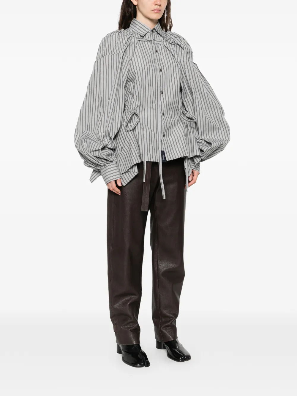  Yohji Yamamoto Striped Shirt - Grey 