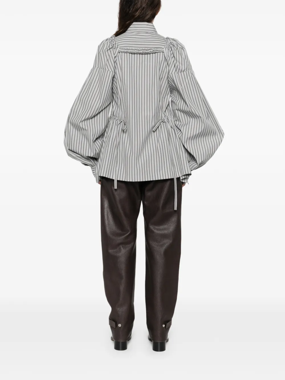 Yohji Yamamoto Gestreept blouse Grijs
