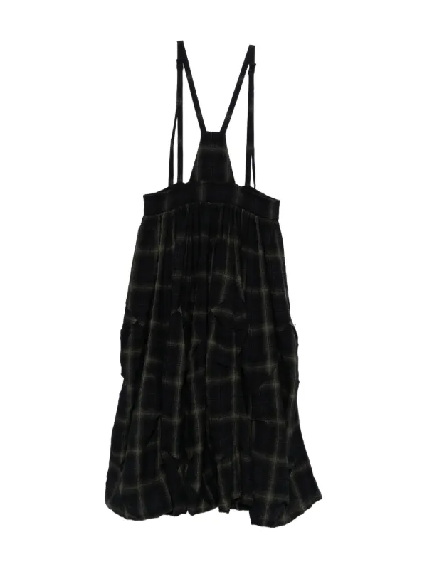 Yohji Yamamoto チェックボタンスカート | ブラック | FARFETCH JP