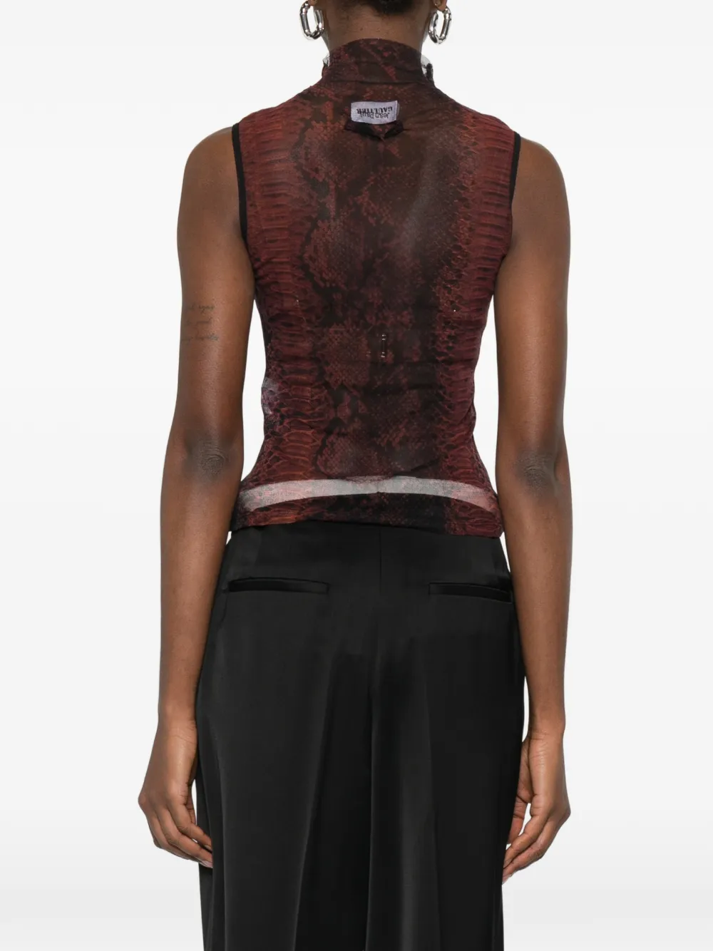 Jean Paul Gaultier Top met dierenprint Bruin