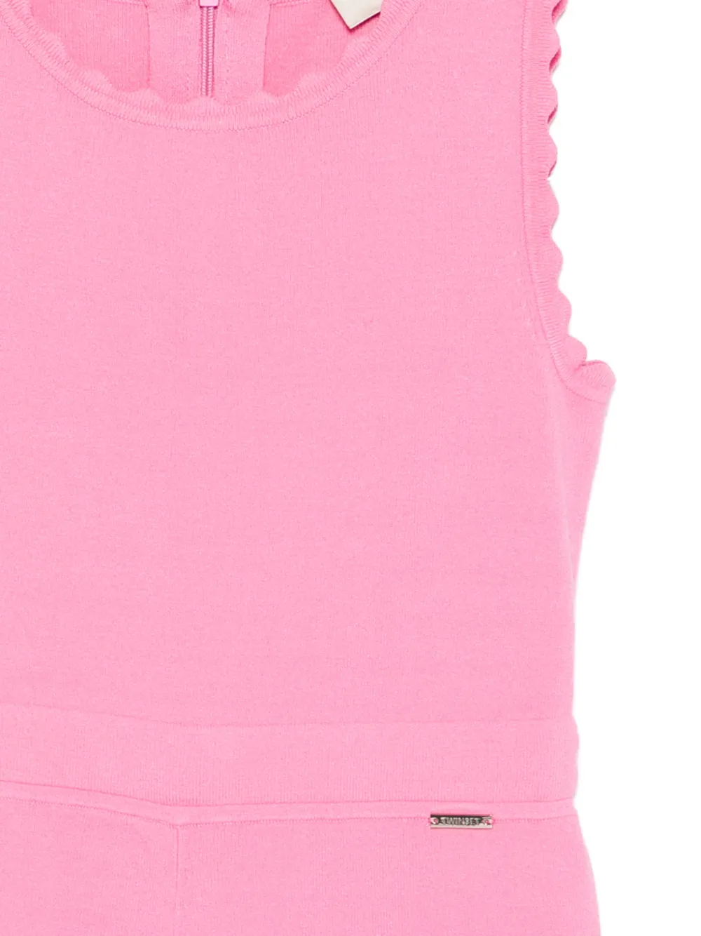 TWINSET Kids Gewelfd jumpsuit met ronde hals Roze