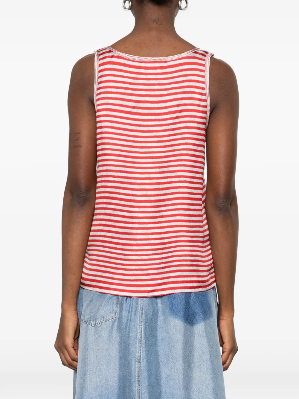 Pierre-Louis Mascia Gestreept shirt Rood