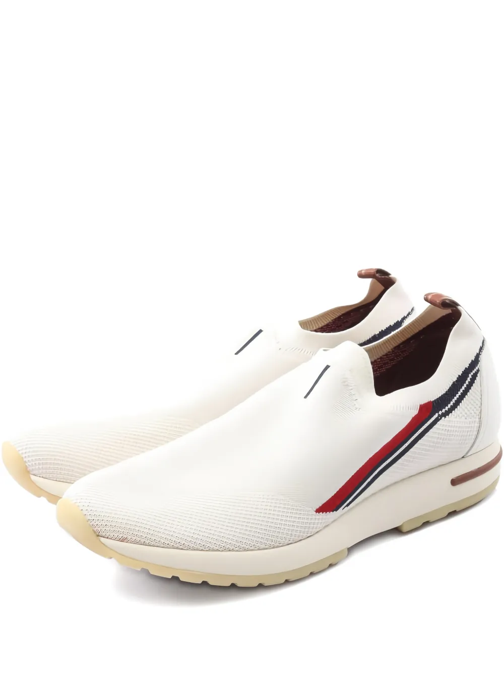 Loro Piana Pre-Owned Sneakers Flexy Walk a righe anni 2000 - Bianco