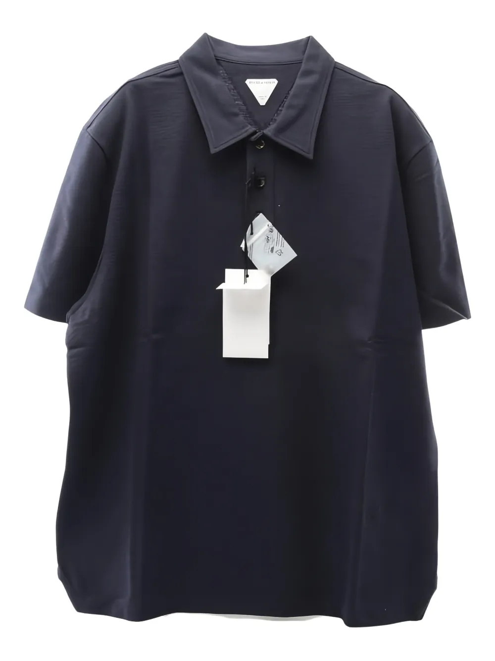 Bottega Veneta Pre-Owned 2020s logo-embroidery cotton polo shirt - Blu